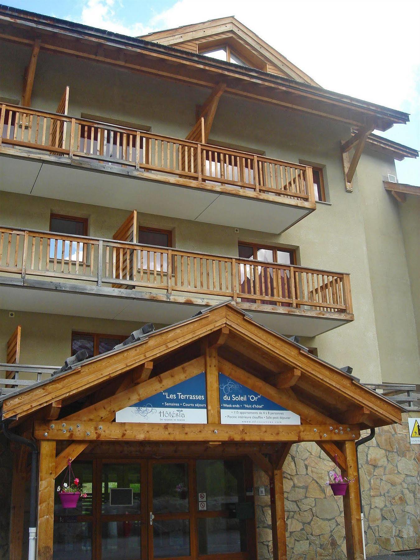 Les Terrasses Du Soleil D'Or By Infini Mountain Aparthotel Les Orres Exterior foto